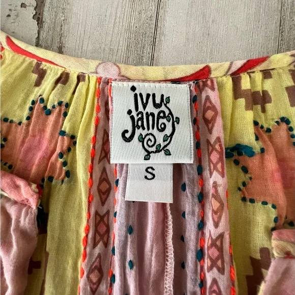 Ivy Jane Beautiful Lightweight Blouse With Tassels Size S - Picture 5 of 7